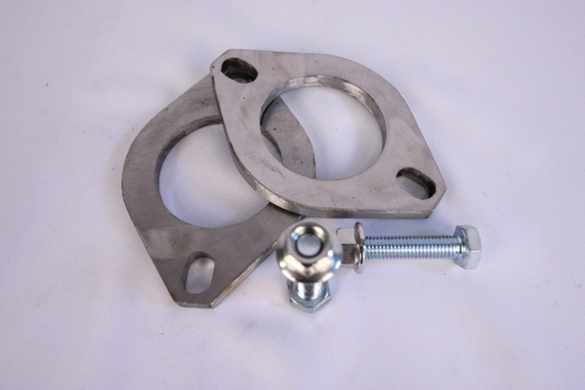 3 Bolt Exhaust Pipe Flange Set - 55mm Bore - 8 Mm Flanges - 2 Flanges Gasket